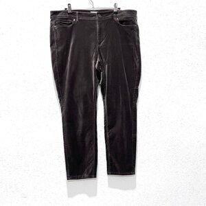 J. Jill brown Slim leg velvet Trousers 14 petite‎